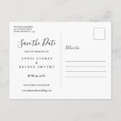 日付の金ゴールドスエレガントクリプトの写真の保存 案内ポストカード (裏面)