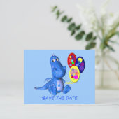 日付の青いドラゴンバルーン葉書を保存 案内ポストカード (スタンド正面)