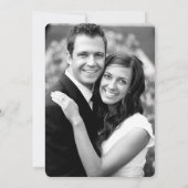 日付の青いフローラ王室のフォトカードの保存 セーブザデート (裏面)