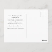 日付の青いレモンの水色を結婚保存 ポストカード (裏面)