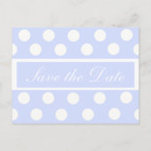 日付の青い水玉模様写真はがきを保存 案内ポストカード (正面)