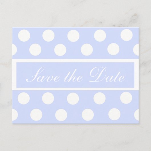 日付の青い水玉模様写真はがきを保存 案内ポストカード (正面)