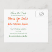 日付の黄色とオレンジのポピー葉書を保存 案内ポストカード (裏面)