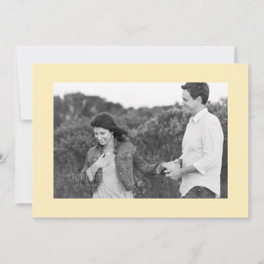 日付の黄色結婚を保存 セーブザデート (裏面)