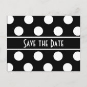 日付の黒い水玉模様写真はがきを保存 案内ポストカード (正面)