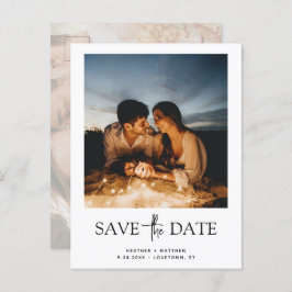 日付の2写真の告知はがきを保存する 案内ポストカード