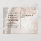 日付の2写真の告知はがきを保存する 案内ポストカード (裏面)