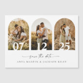 日付のArchフォト結婚カードを磁気保存 (正面)