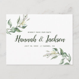 日付のGreenery*の郵便はがきを*Lovely救って下さい 案内ポストカード