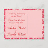 日付のPOSTカー結婚ドを保存3 -カスタマイズ! 案内ポストカード (裏面)