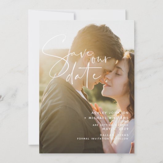 日付のQRコー結婚ドスクリプト2の写真を保存 セーブザデート (正面)