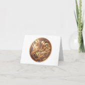 日付のsteampunkのギアの金ゴールドの茶色を救って下さい 案内状 (裏面)