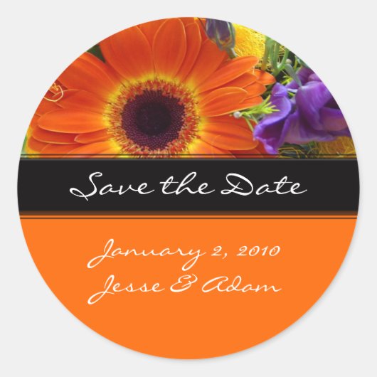 日付のstiickersを救って下さい、シーラーを囲んで下さい ラウンドシール (正面)