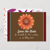 日付のsunflowerpostagraperテンプレートの保存 案内ポストカード (正面/裏面)