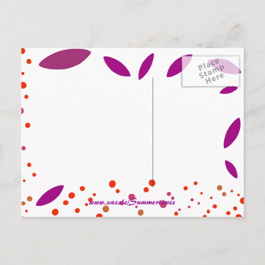 日付のsunflowerpostagraperテンプレートの保存 案内ポストカード (裏面)