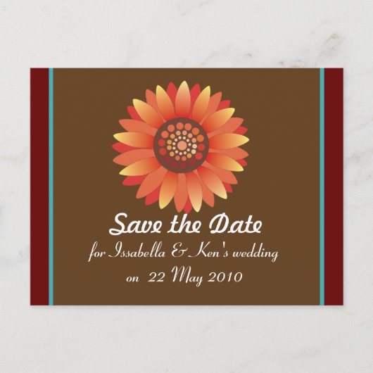 日付のsunflowerpostagraperテンプレートの保存 案内ポストカード (正面)