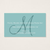 日付のWebサイトの結婚挿入を青で保存 (裏面)