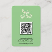日付のWebサイト結婚QRコードをミニマル保存 エンクロージャーカード (裏面)