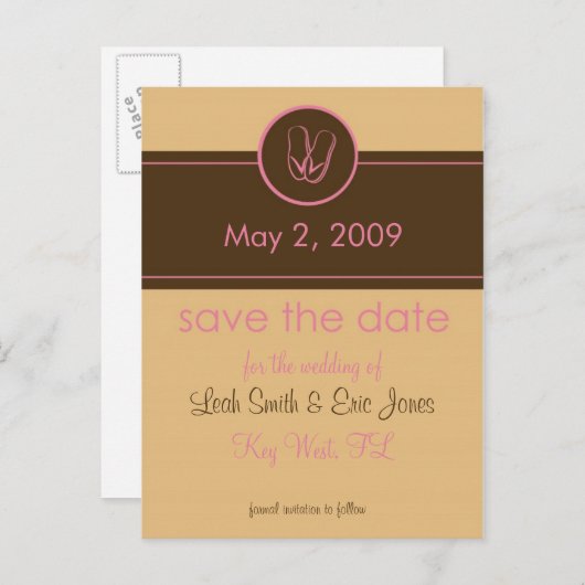 日付はがきのテンプレートの保存 案内ポストカード (正面/裏面)