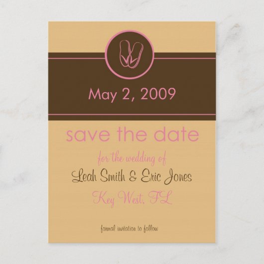 日付はがきのテンプレートの保存 案内ポストカード (正面)