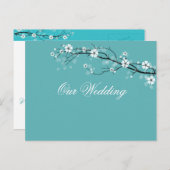 日付はがきの白い花を保存 案内ポストカード (正面/裏面)