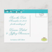 日付はがきの白い花を保存 案内ポストカード (裏面)