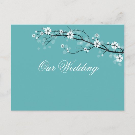 日付はがきの白い花を保存 案内ポストカード (正面)