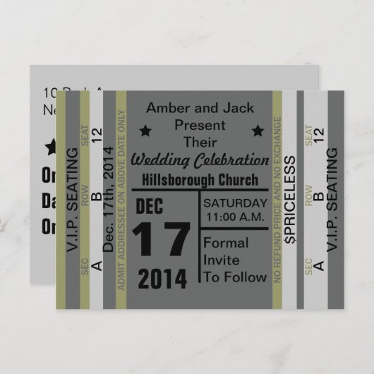 日付はがきをおもしろい保存するチケット 案内ポストカード (正面/裏面)