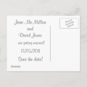 日付はがきをシルバーグレーで保存 案内ポストカード (裏面)