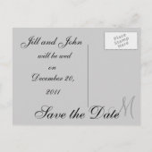 日付はがきをモノグラムで保存 案内ポストカード (裏面)