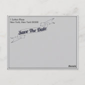 日付はがきを保存して卒業 ポストカード (裏面)