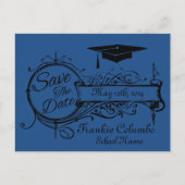 日付はがきを保存して卒業 ポストカード (正面)