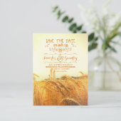 日付はがきを保存するロマンチックな小麦畑 案内ポストカード (スタンド正面)
