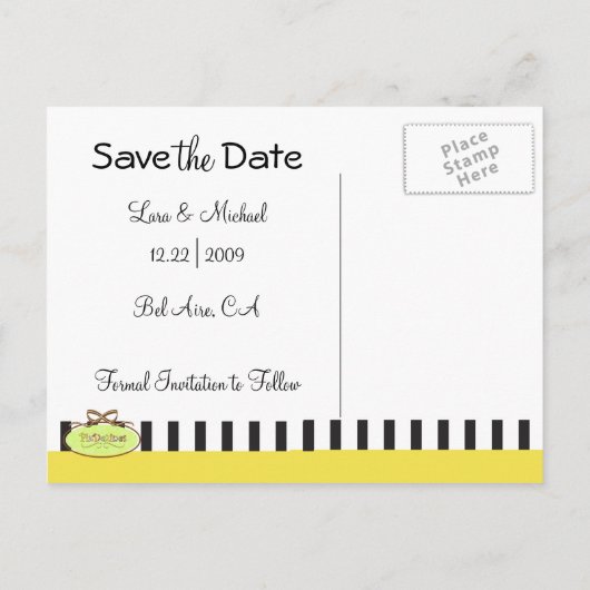 日付はがきを保存する 案内ポストカード (裏面)