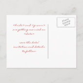 日付はがきを保存する 案内ポストカード (裏面)