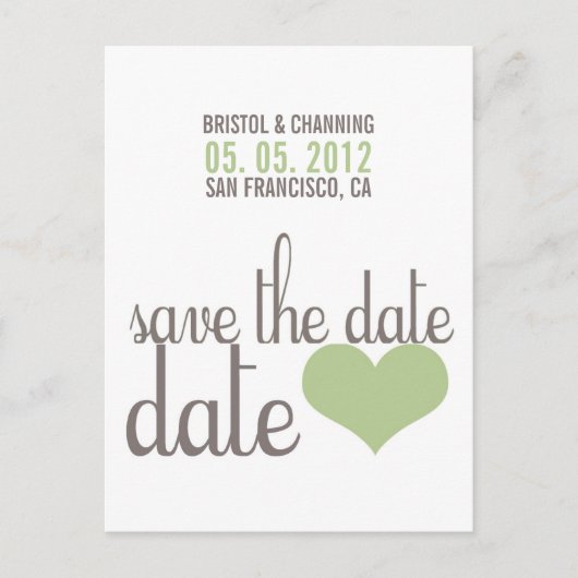 日付はがきを保存する 案内ポストカード (正面)