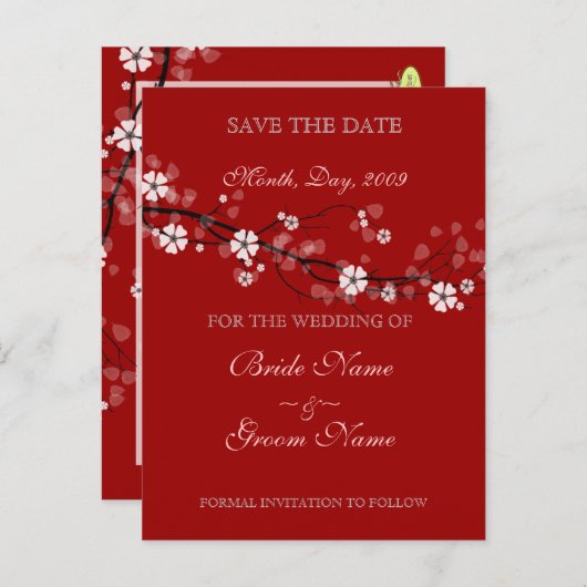 日付はがきを保存する 案内ポストカード (正面/裏面)