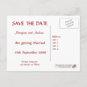 日付はがきを保存する – 白いカラーリリー 案内ポストカード (裏面)