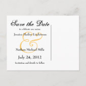 日付はがきを保存する – 黄色のひまわり 案内ポストカード (裏面)