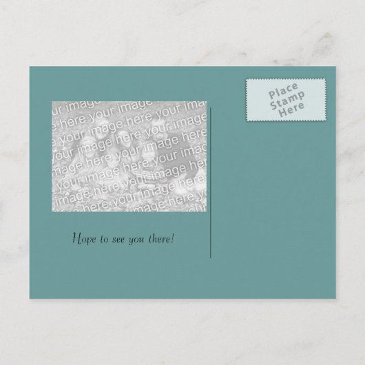 日付はがきを写真テンプレート付きで保存 案内ポストカード (裏面)