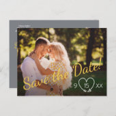 日付はがきを黄色と灰色で保存する 案内ポストカード (正面/裏面)