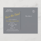 日付はがきを黄色と灰色で保存する 案内ポストカード (裏面)