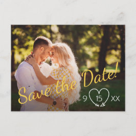 日付はがきを黄色と灰色で保存する 案内ポストカード