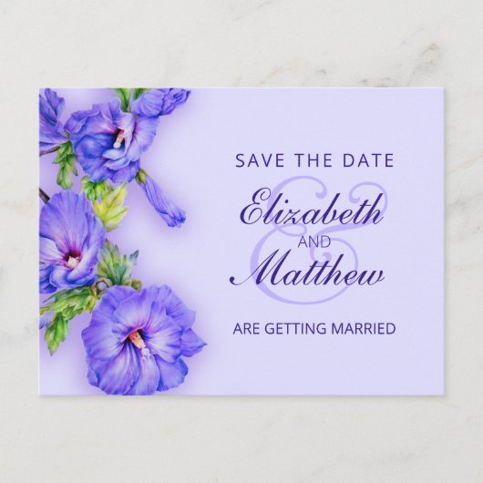 日付はがきハイビスカスを保色彩の鮮やか存する 案内ポストカード (正面)