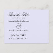 日付はがきパープルバラシルバーレースを保存 案内ポストカード (裏面)