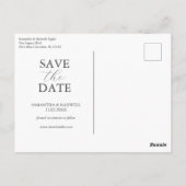 日付はがき水色フローラの保存 ポストカード (裏面)