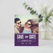 日付はがき紫を保存 案内ポストカード (スタンド正面)