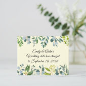 日付はがき結婚を変更する ポストカード (スタンド正面)