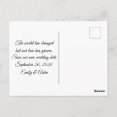 日付はがき結婚を変更する ポストカード (裏面)