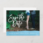 日付はがき、フォトカード、水色を保存する 案内ポストカード (正面/裏面)